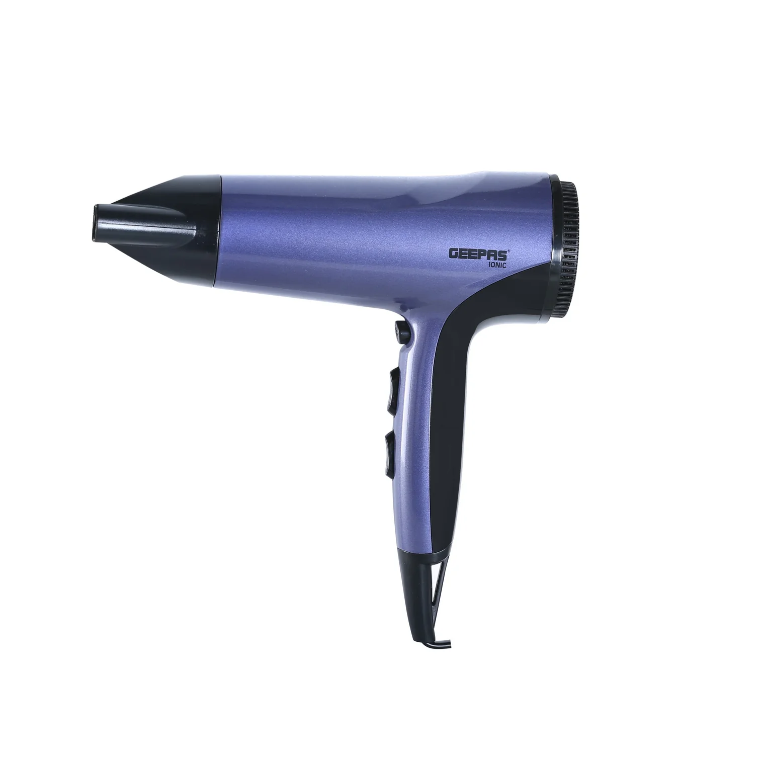 Geepas GHD86017 Compact Travel Hair Dryer| 1800W Powerful DC Motor| 2 Speed & 3 Heat Settings| Ionic & Cool Shot Function| Removable Filter| Hang-Up Hook