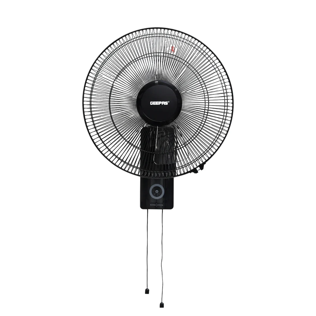 Geepas GF9483 16 Inch Wall Fan | Powerful Copper Motor with 3 Speed Control | 5 Durable AS Blades | Wide Angle Oscillation | Overheat Protection