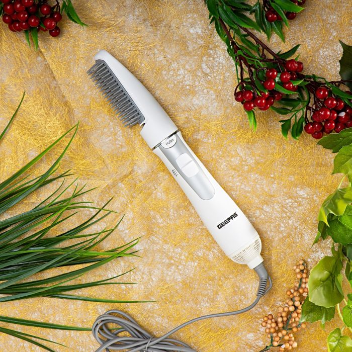 Geepas GH652  2-in-1 Hair Styler |700W Hair Dryer & Straightener with 21mm Thermal Brush| Cool Air Setting| 2 Speed Temperature Control & Concentrator